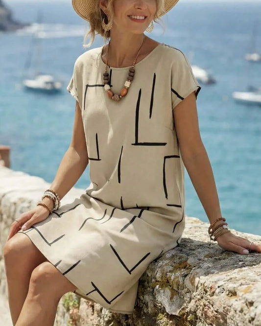 Milou™ | Loose-fit Dress with Line Print