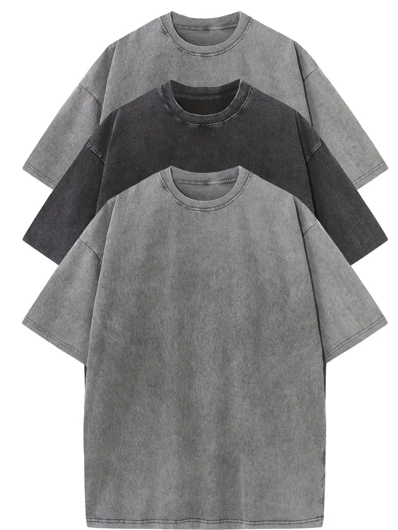 Vanmeeren™ | Essential Cotton Oversized Tee Set – 3-Pack