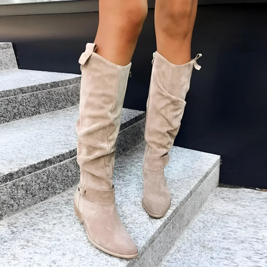 Laluna® | Stijlvolle Suède Knieboots