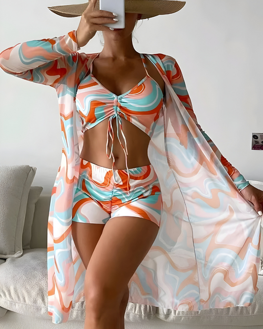 Noëlle™ | Stijlvolle Drie-Delige Bikini Set
