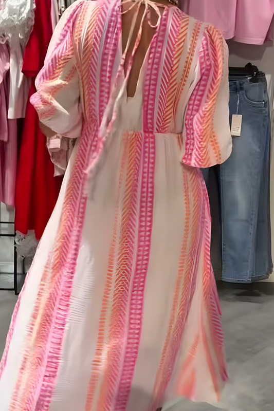 Anna™ | Boho V-Neck Maxi Dress