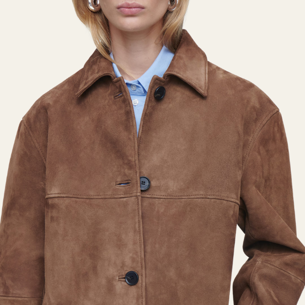Laluna® | Collared Suede Jacket