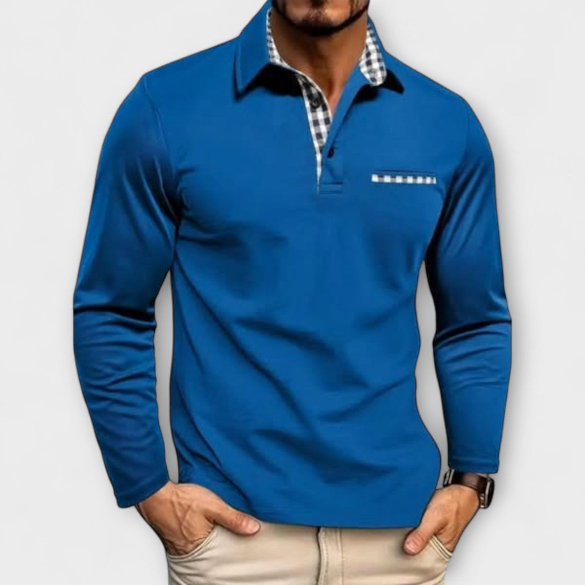 Vanmeeren™ | Klassiek poloshirt met lange mouwen
