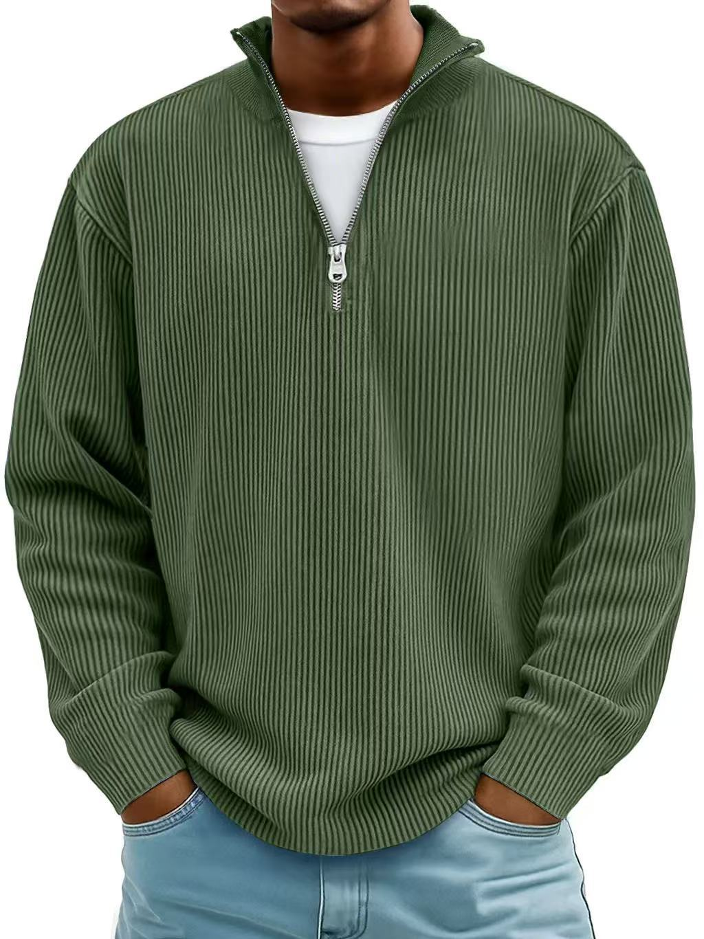 Vanmeeren™ | Geribbelde Half-Zip Trui