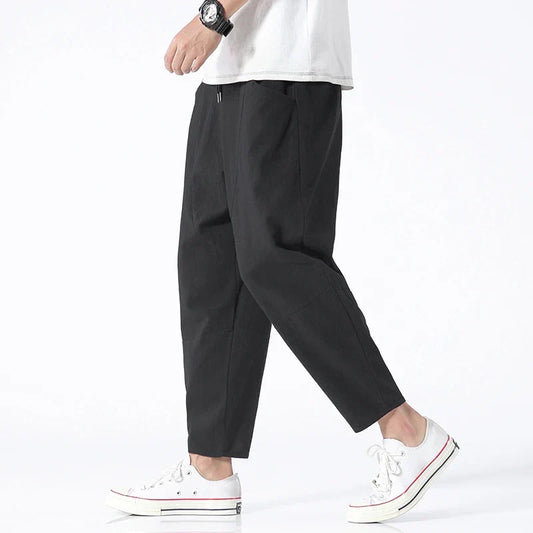 Vanmeeren™ | Cropped Katoenen/Linnen Broek