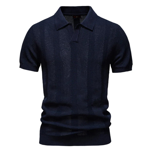 Vanmeeren™ | Katoenen Gestreepte Polo