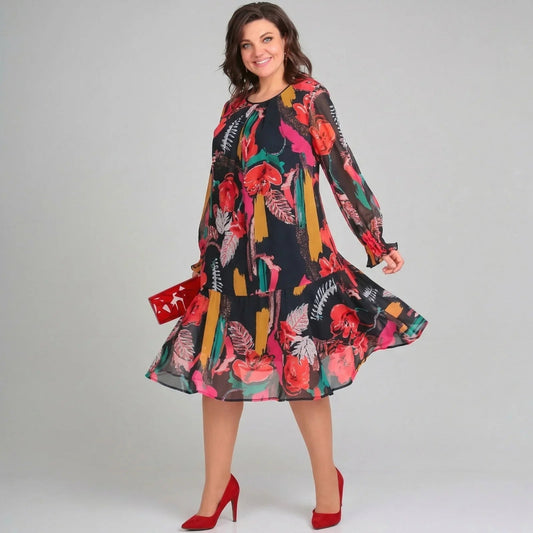 Nina™ | Floral Print Midi Dress