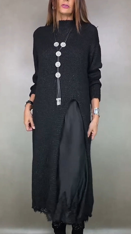 Laluna® | Complete stijlvolle outfit (Lange trui + jurk)