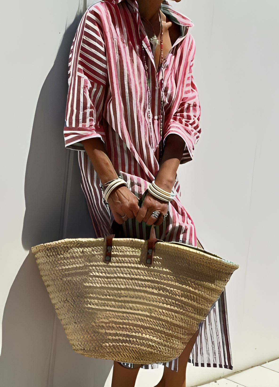 Floor™ | Elegant Striped Shirt Dress
