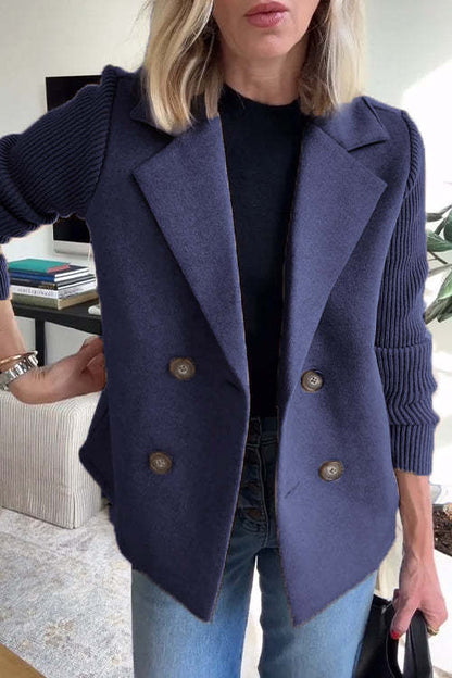 NOËLLE™ | Radiant Spring Jacket with Knitted Sleeves