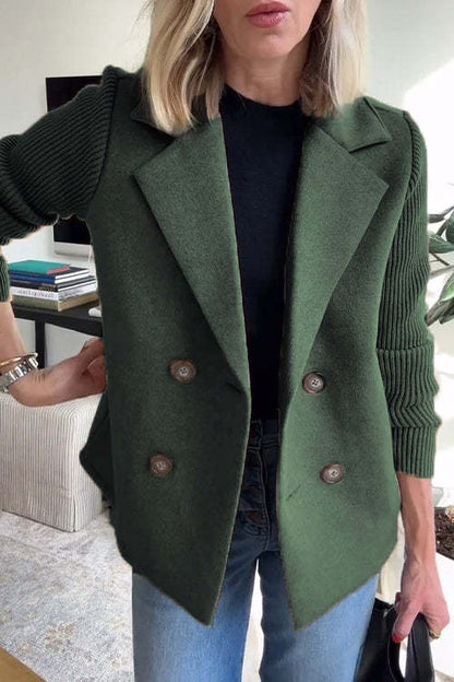 NOËLLE™ | Radiant Spring Jacket with Knitted Sleeves