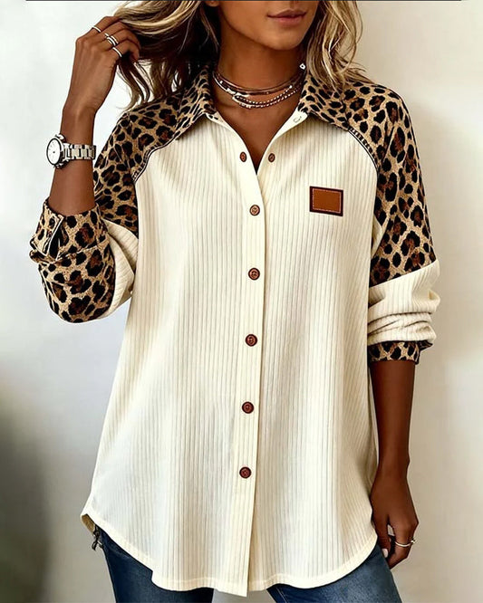 Laluna® | Overhemd met luipaardprint
