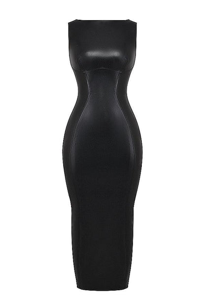 Laluna® | Luxe Leren Maxi Jurk