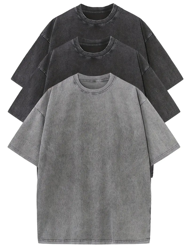 Vanmeeren™ | Essential Cotton Oversized Tee Set – 3-Pack