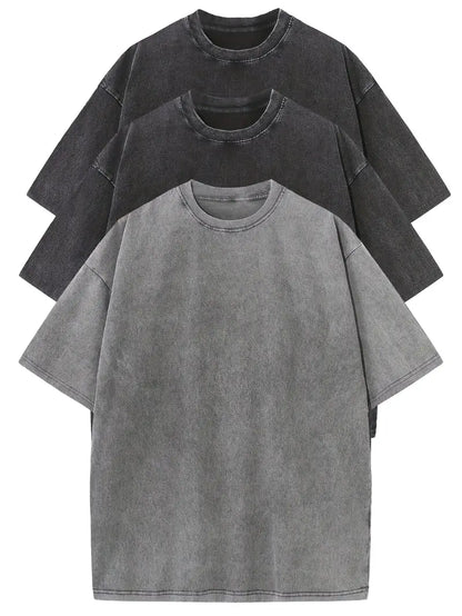 Vanmeeren™ | Essential Cotton Oversized Tee Set – 3-Pack