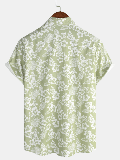 Vanmeeren™ | Hawaïblouse met korte mouwen en bloemenpatroon