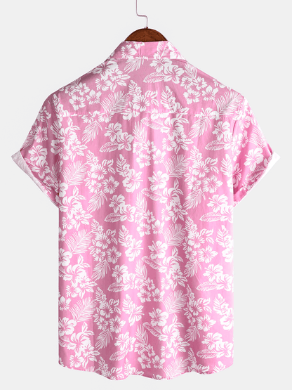 Vanmeeren™ | Hawaïblouse met korte mouwen en bloemenpatroon
