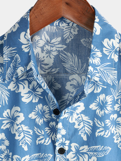 Vanmeeren™ | Hawaïblouse met korte mouwen en bloemenpatroon