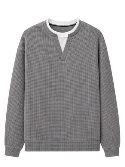 Vanmeeren™ | Gelaagde comfortabele wafelgebreid T-shirt