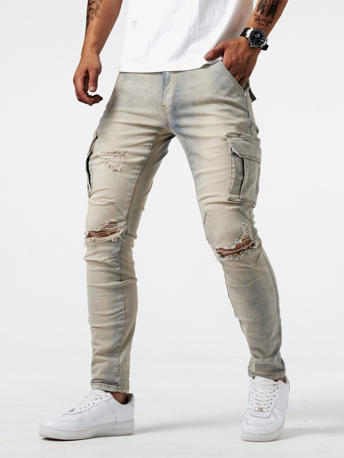 Vanmeeren™ | Slim Fit Cargo Jeans