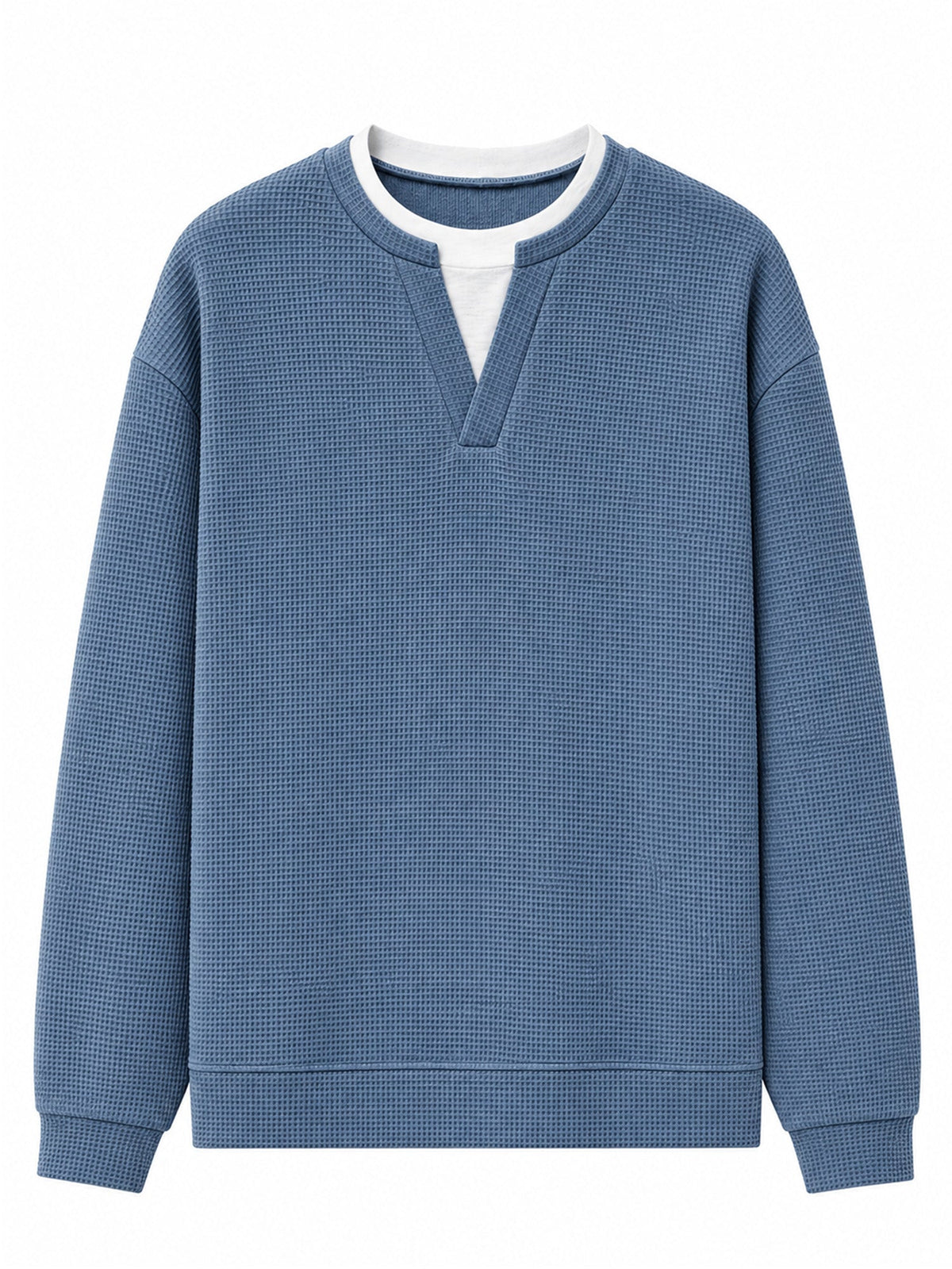 Vanmeeren™ | Gelaagde comfortabele wafelgebreid T-shirt