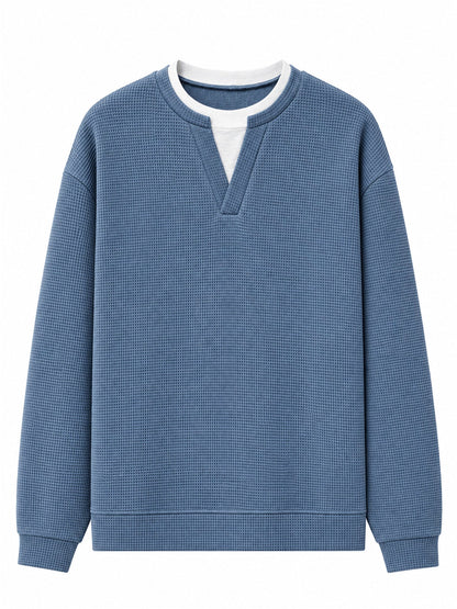 Vanmeeren™ | Gelaagde comfortabele wafelgebreid T-shirt