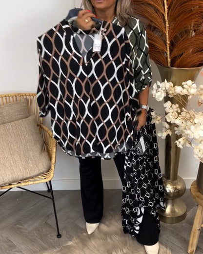 Vanmeeren™ | Casual blouse met lange mouwen en print