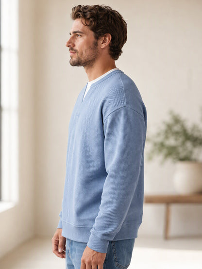Vanmeeren™ | Gelaagde comfortabele wafelgebreid T-shirt
