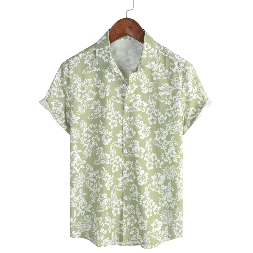 Vanmeeren™ | Hawaïblouse met korte mouwen en bloemenpatroon