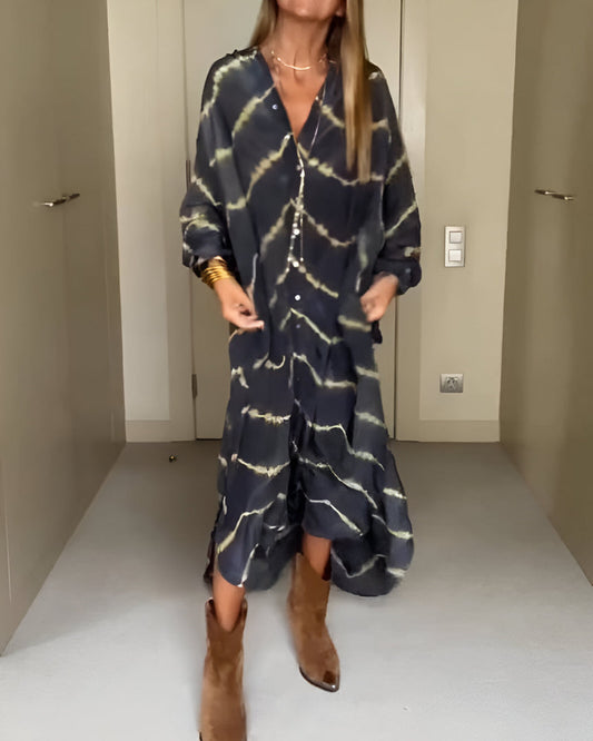 Noor™ | Striped Boho Maxi Dress
