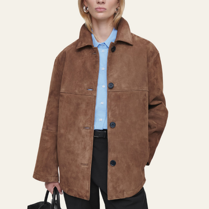 Laluna® | Collared Suede Jacket