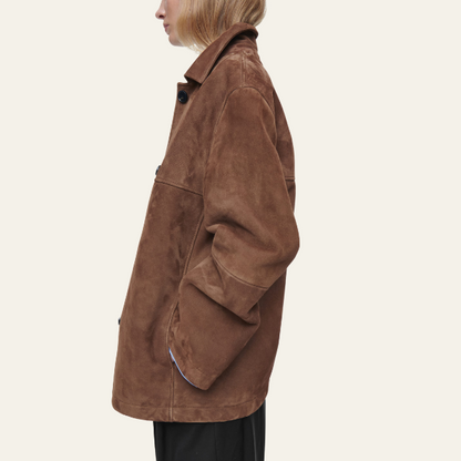 Laluna® | Collared Suede Jacket