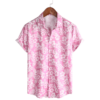 Vanmeeren™ | Hawaïblouse met korte mouwen en bloemenpatroon