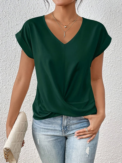 Laluna® |  Casual T-shirt met sweetheart halslijn