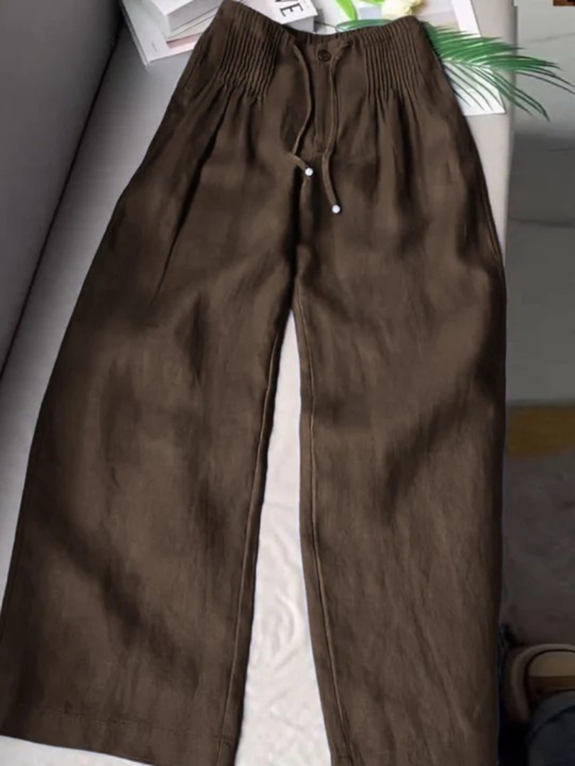 Zofia — Wide-leg trousers in light cotton