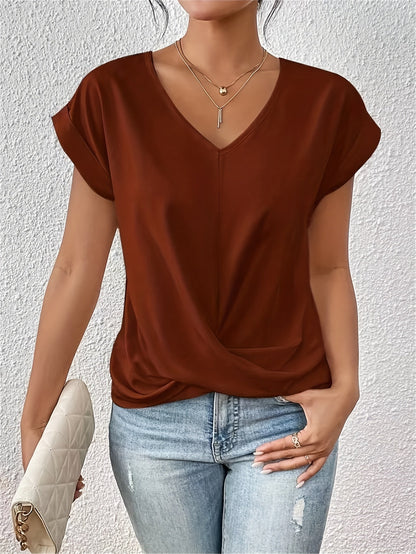 Laluna® |  Casual T-shirt met sweetheart halslijn