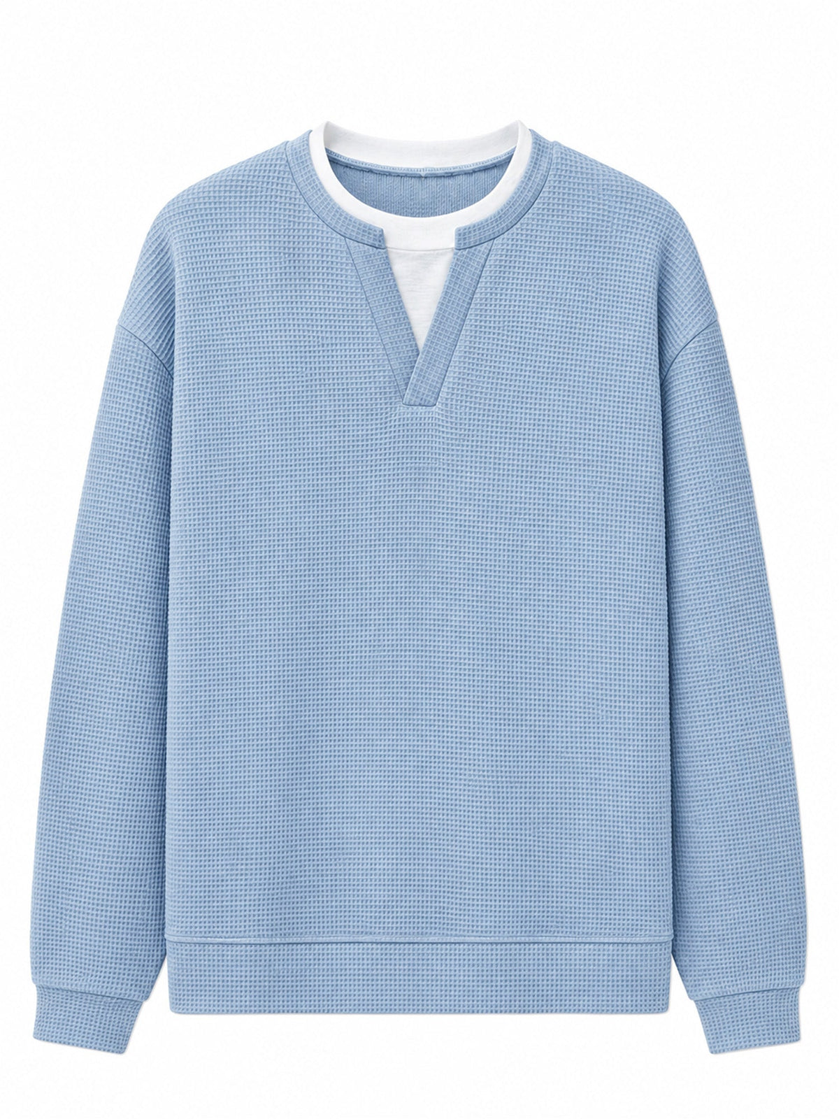 Vanmeeren™ | Gelaagde comfortabele wafelgebreid T-shirt