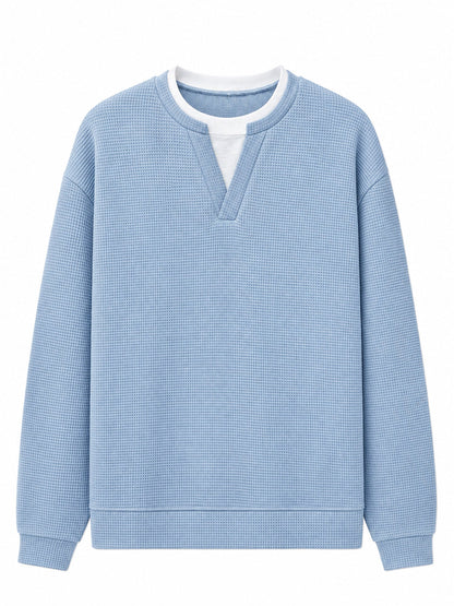 Vanmeeren™ | Gelaagde comfortabele wafelgebreid T-shirt