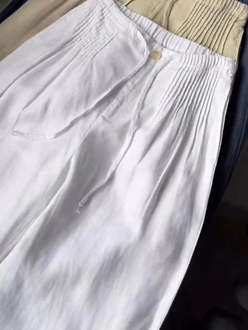 Zofia — Wide-leg trousers in light cotton