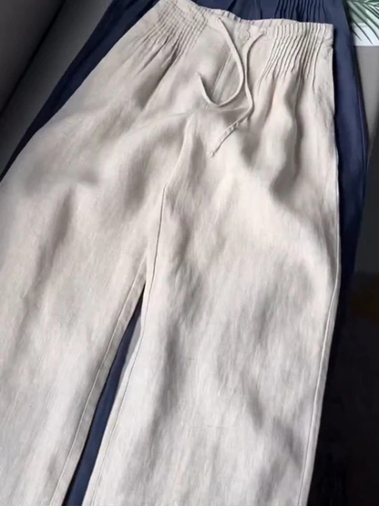Zofia — Wide-leg trousers in light cotton