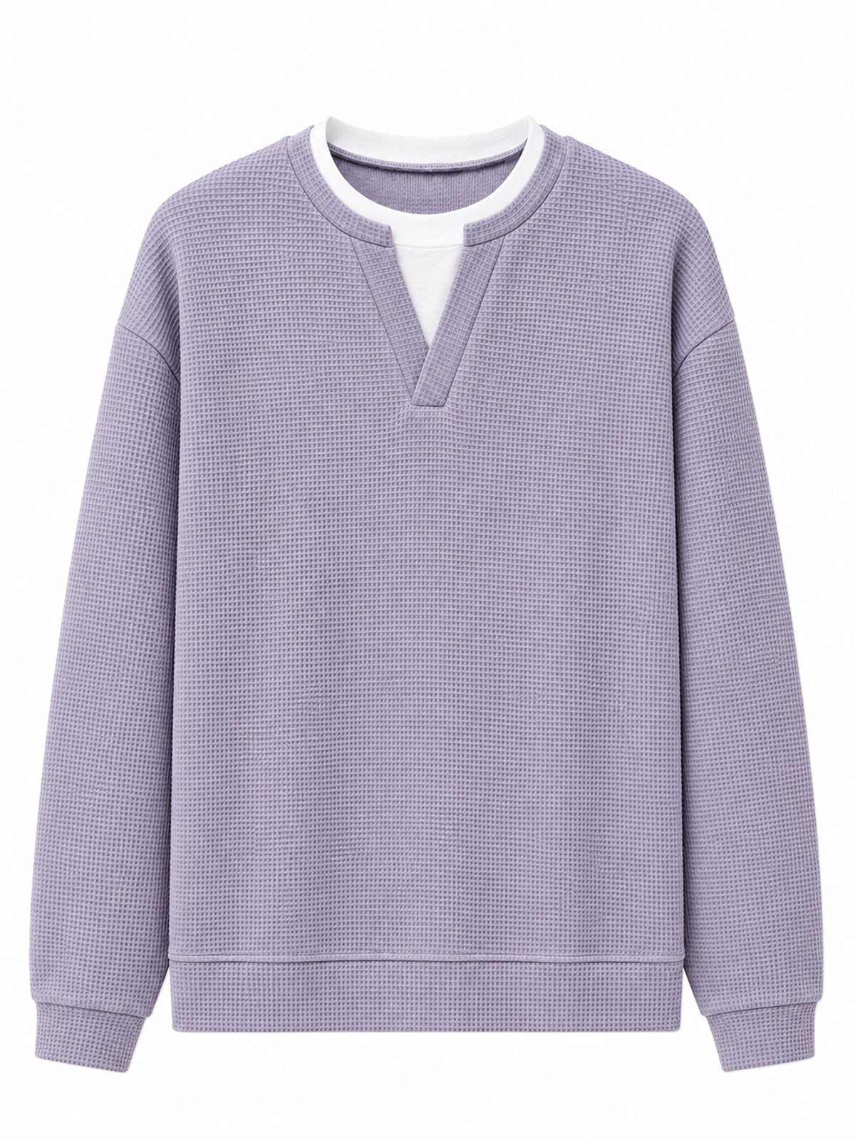Vanmeeren™ | Gelaagde comfortabele wafelgebreid T-shirt