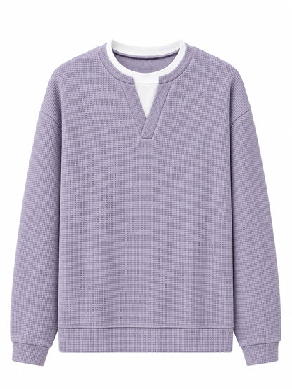 Vanmeeren™ | Gelaagde comfortabele wafelgebreid T-shirt