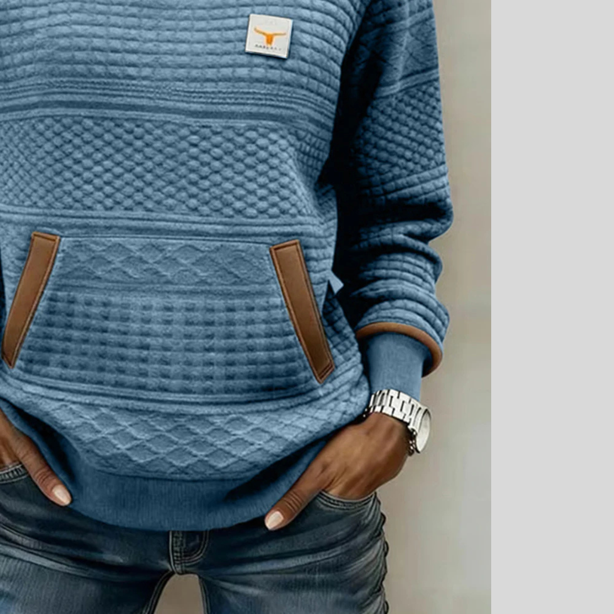 Vanmeeren™  | Crew Neck Kleurblok Sweatshirt