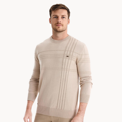 Vanmeeren™ | Katoenen Herentrui Met Streepdesign