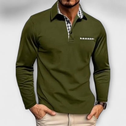 Vanmeeren™ | Klassiek poloshirt met lange mouwen