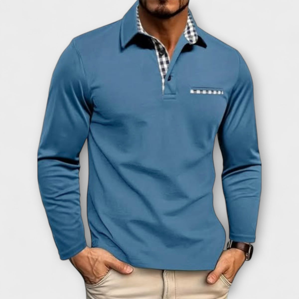 Vanmeeren™ | Klassiek poloshirt met lange mouwen