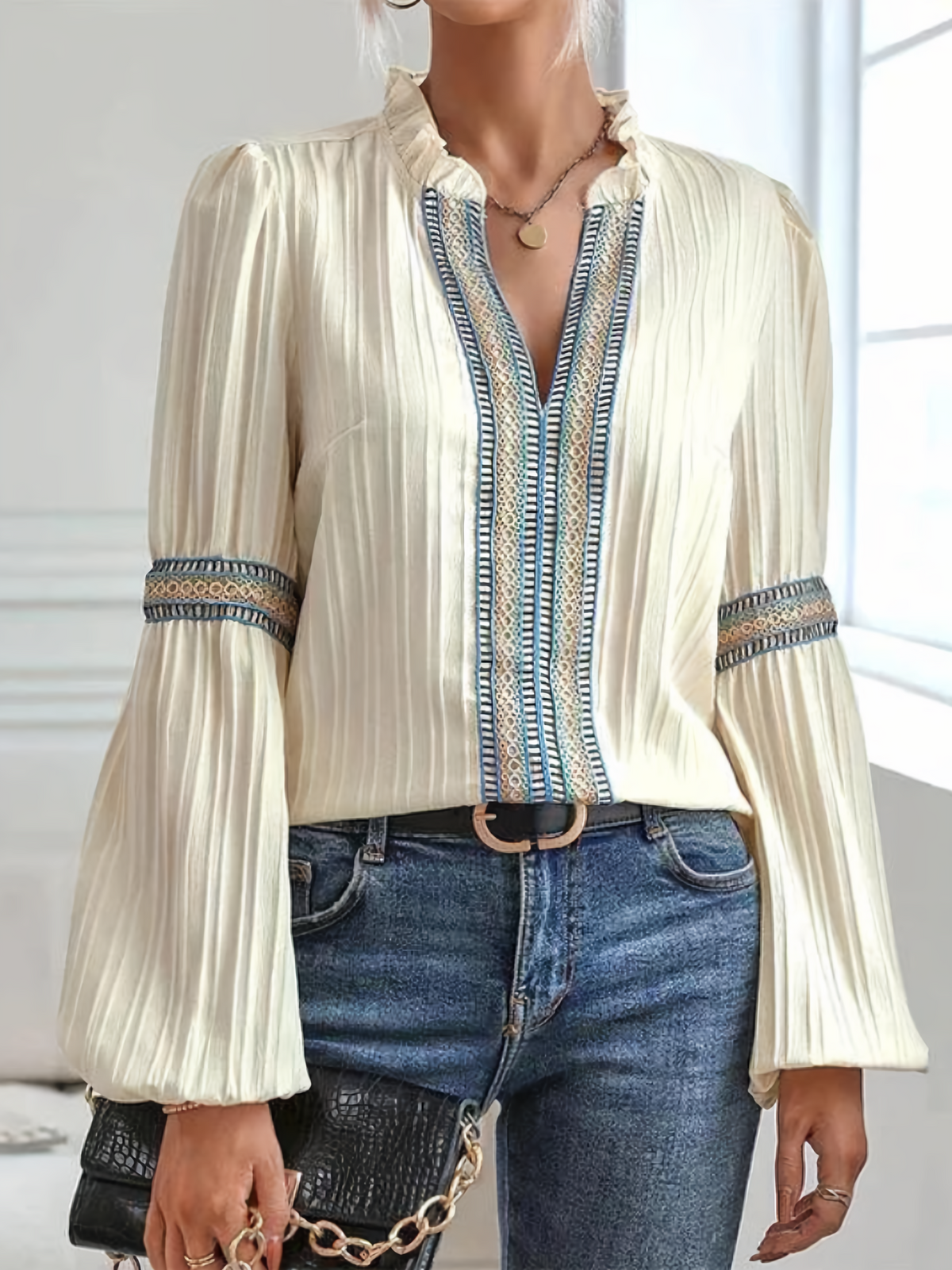 NOËLLE™ | Lace blouse