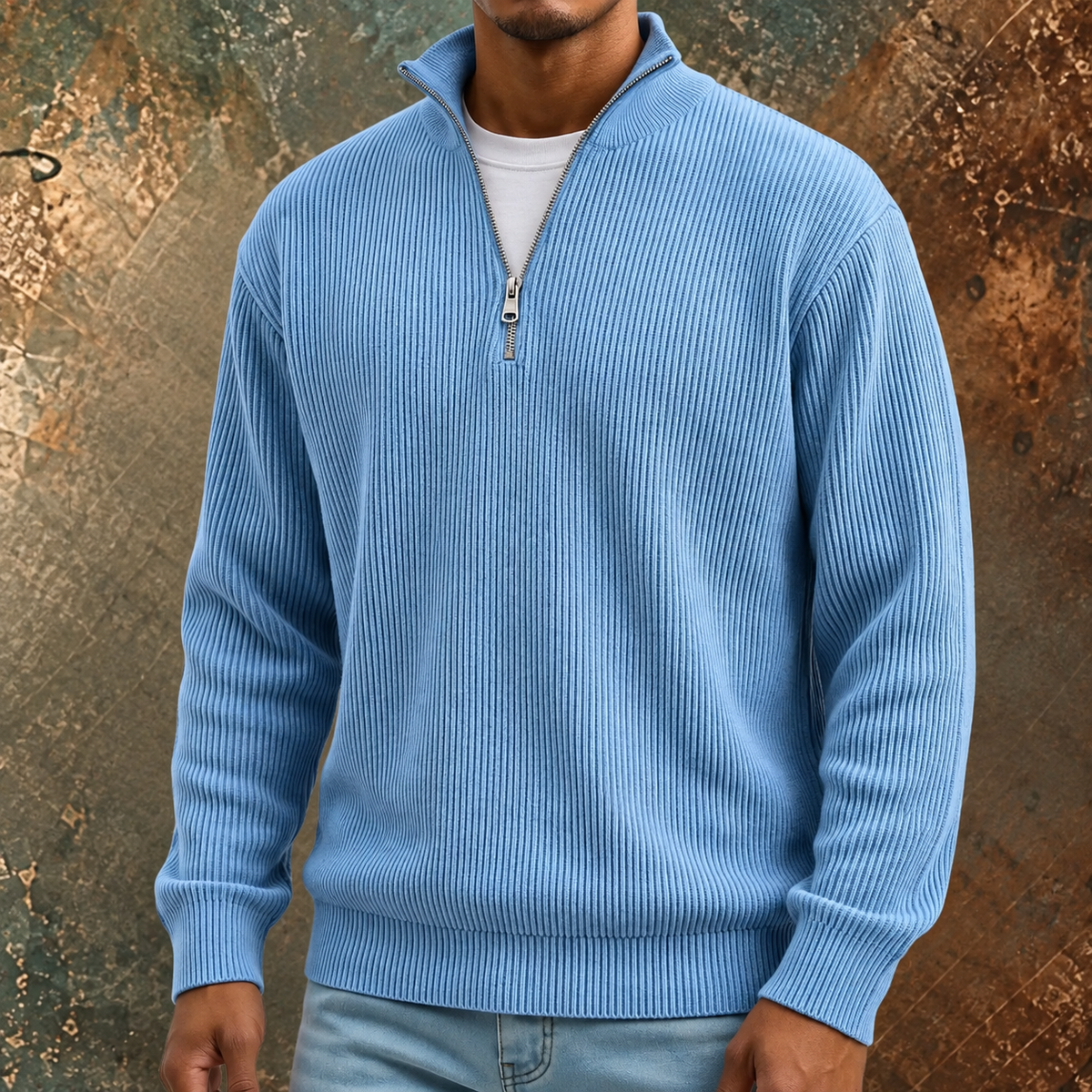 Vanmeeren™ | half zip trui met lange mouw