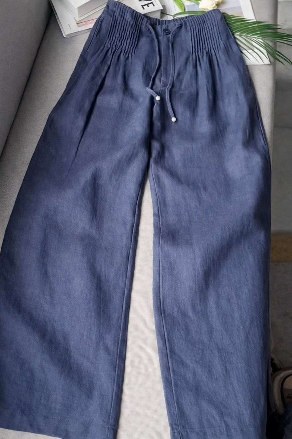 Zofia — Wide-leg trousers in light cotton