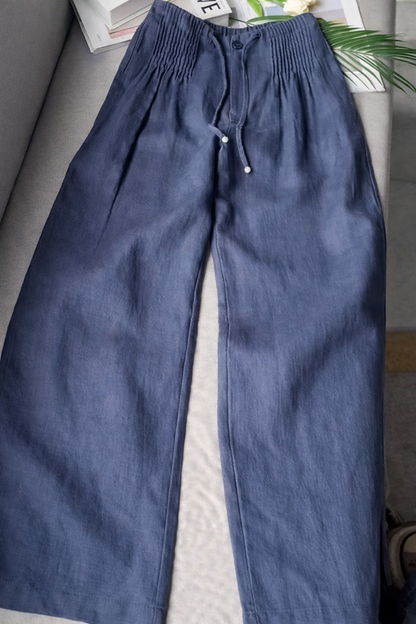 Zofia — Wide-leg trousers in light cotton